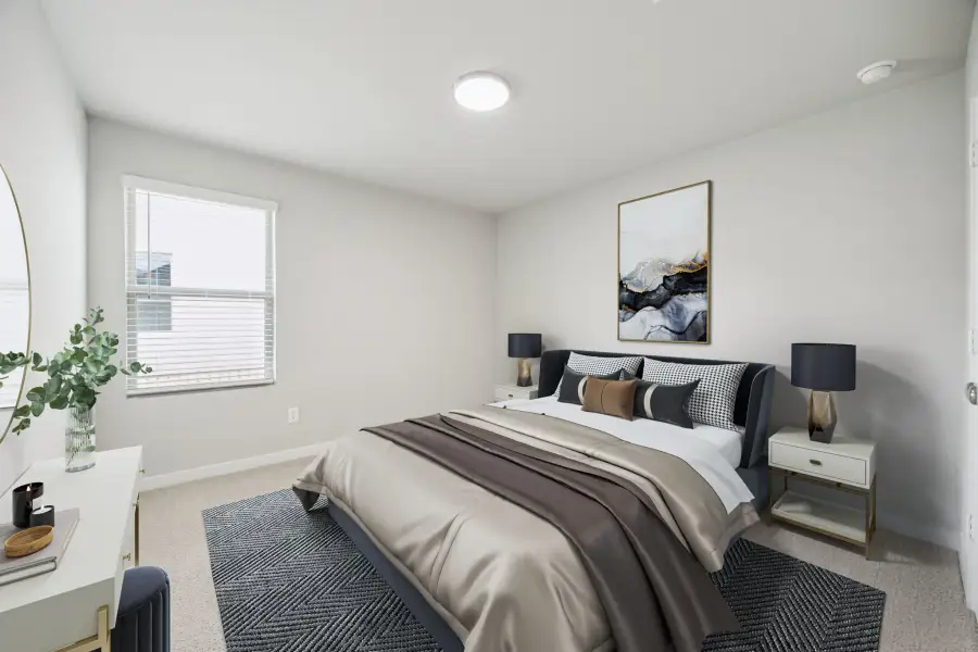 Bedroom in the Hayden home plan by Trophy Signature Homes – REPRESENTATIVE PHOTO