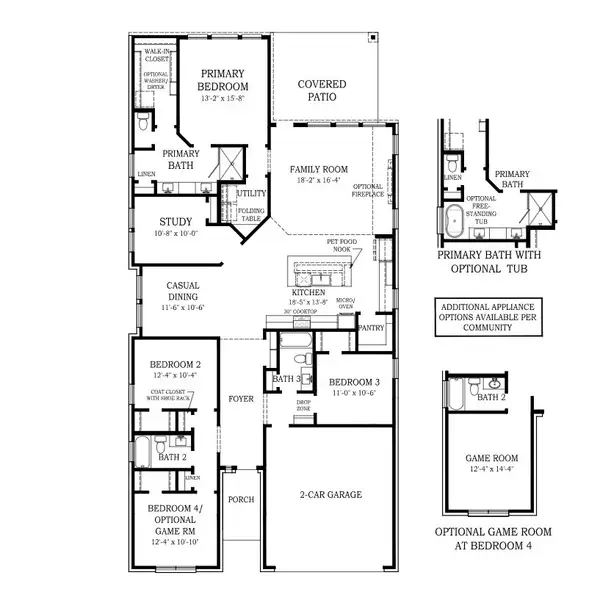 2D floor plan layout of this home in Blue Heron, Mont Belvieu, TX (Image 5).