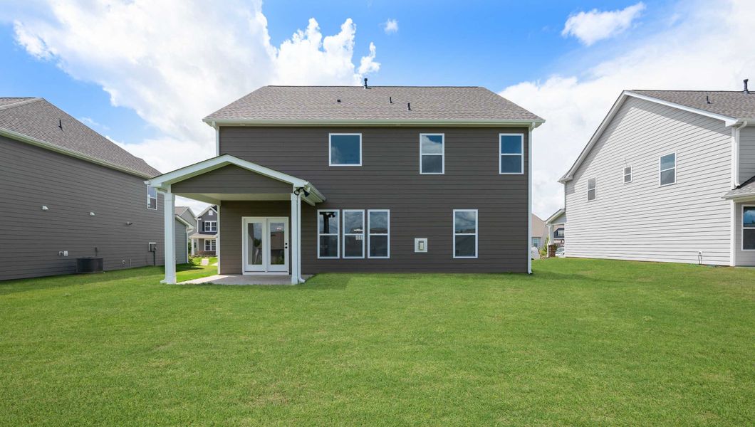 Exterior details and patio area of a home in Seven Oaks, Greenwood (Image 1). Exterior details and patio area of a home in Seven Oaks, Greenwood (Image 1).