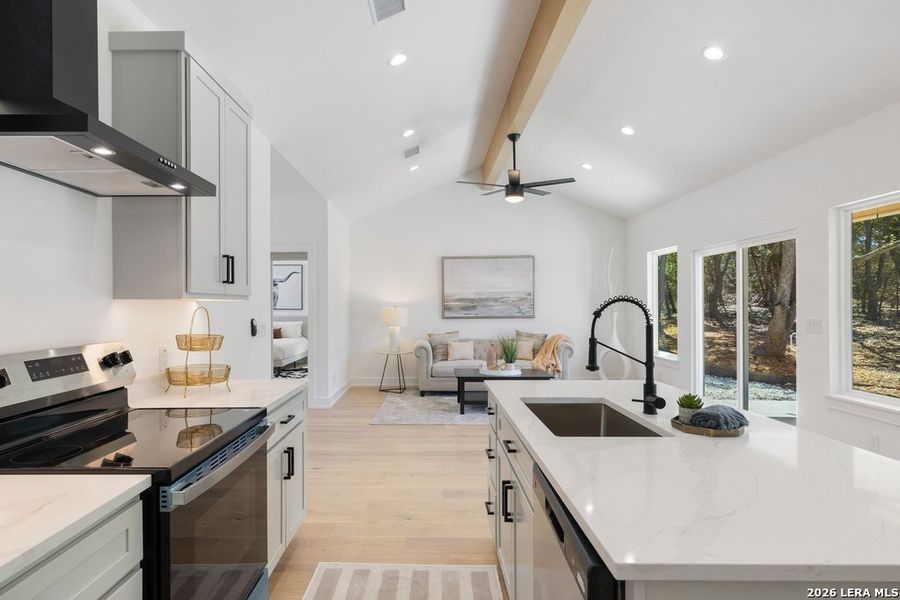 Furnished interior view inside a new home in , Blanco (Image 14).