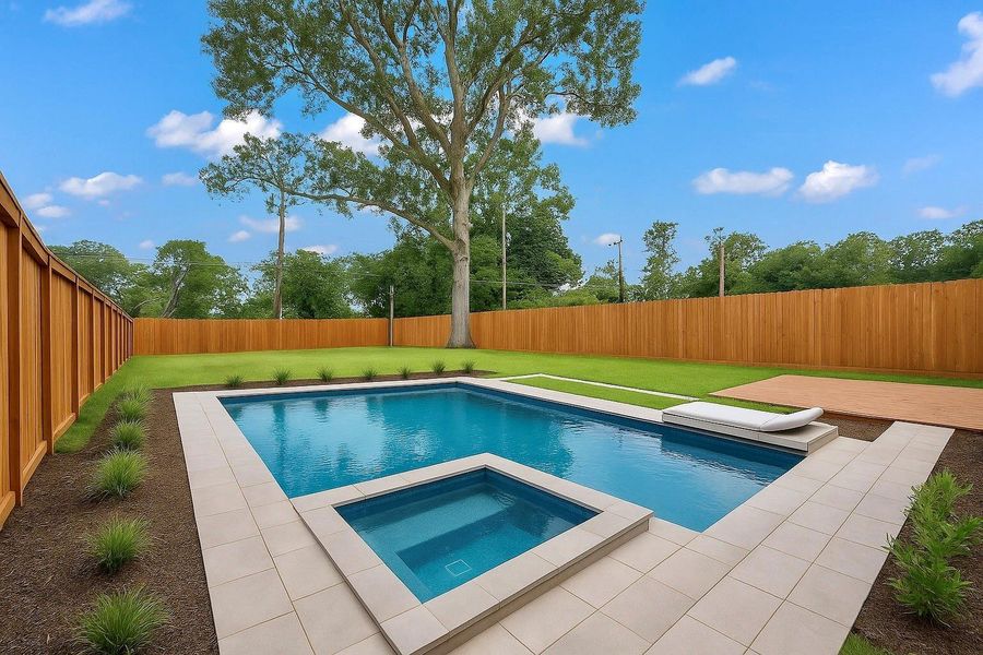 *Pool Rendering* showcases the size of this backyard!*Pool is not included*