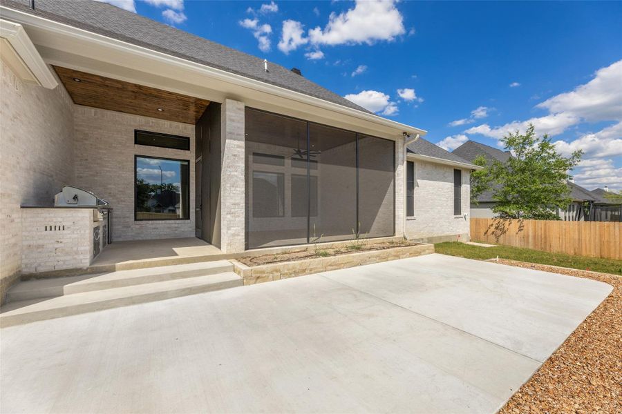 Exterior details and patio area of a home in , College Station (Image 3). Exterior details and patio area of a home in , College Station (Image 3).