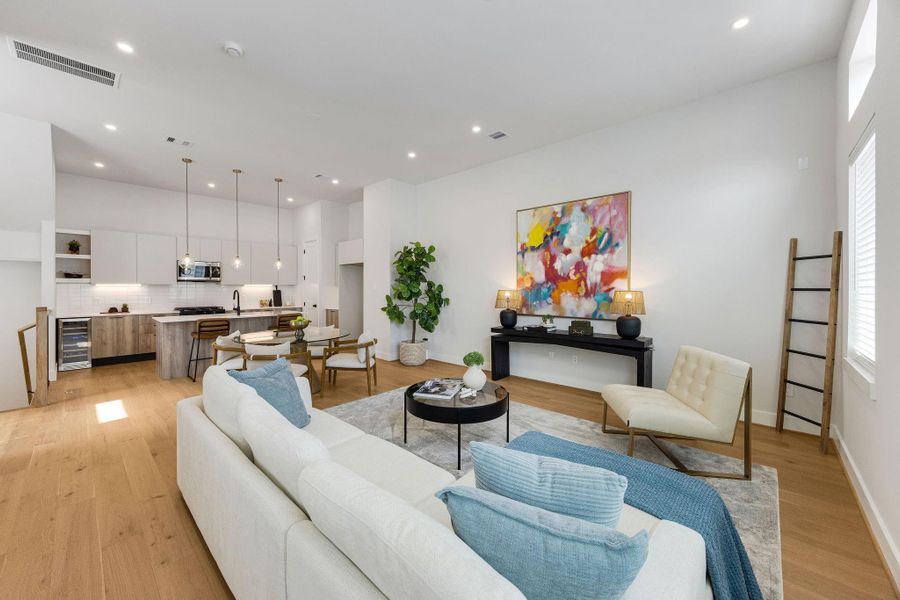 High ceilings throughout entire home