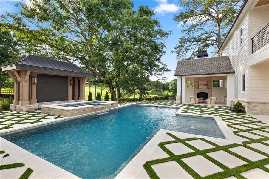 Exterior details and patio area of a home in , Canton (Image 55).