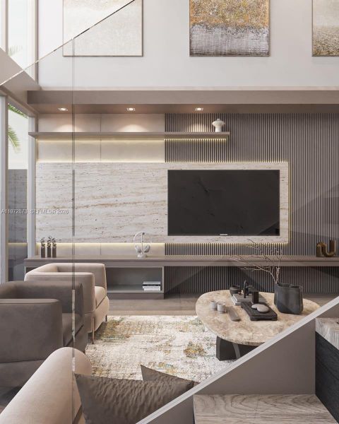 Furnished interior view inside a new home in , Miami (Image 5).