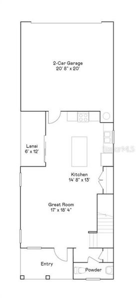 2D floor plan layout of this home in , Clermont, FL (Image 3).