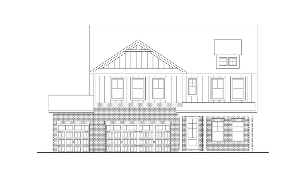 Elevation I-G with 3-Car Garage (R2.1)