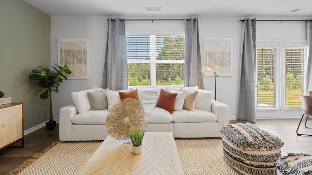 Furnished interior view inside a new home in Oaks at Cedar Grove, Fairburn (Image 28).