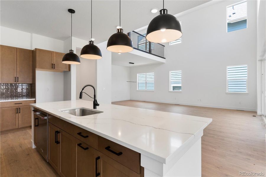 Furnished interior view inside a new home in Dillon Pointe - Journey, Broomfield (Image 7).