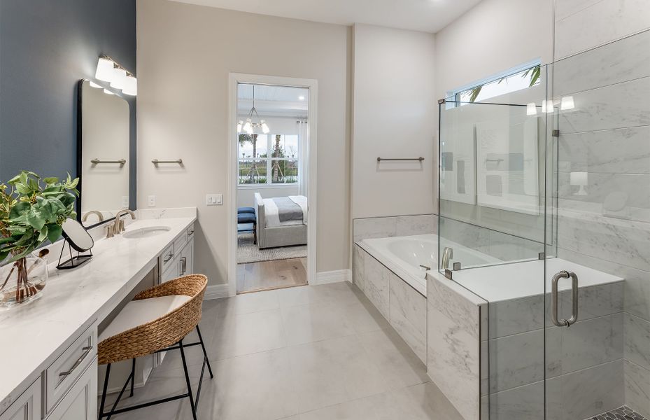 Furnished interior view inside a new home in Avondale at Avenir, Palm Beach Gardens (Image 8).