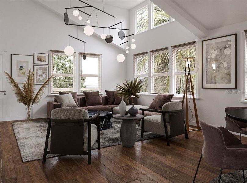 Furnished interior view inside a new home in , Tarpon Springs (Image 4). Furnished interior view inside a new home in , Tarpon Springs (Image 4).