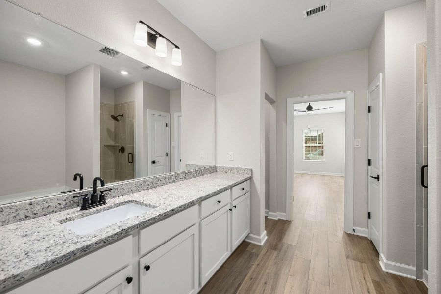 Furnished interior view inside a new home in Sunterra, Katy (Image 6).