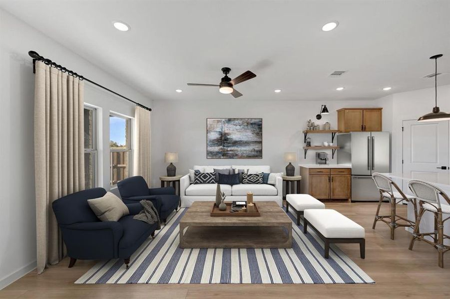 Furnished interior view inside a new home in Aspire at Noble Ridge, Howe (Image 25).