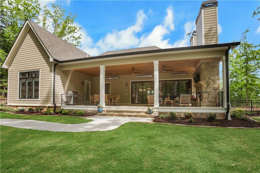 Exterior details and patio area of a home in , Dahlonega (Image 28).