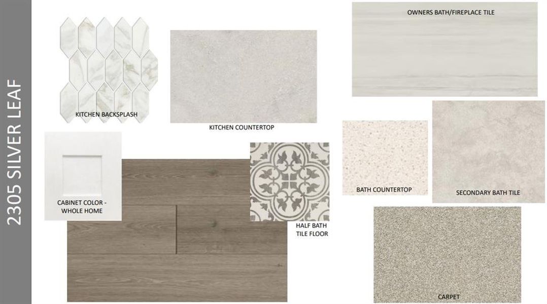 Design Selections. Home is under construction, selections subject to change.