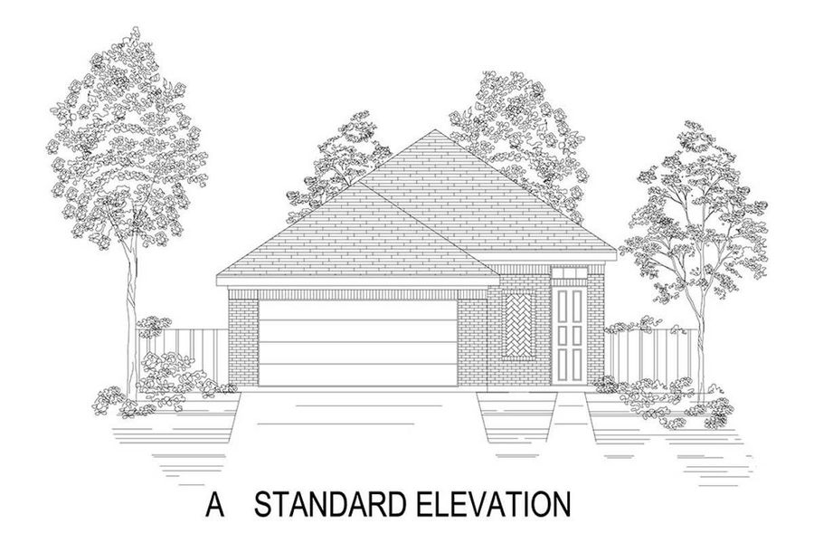 Representative rendering of the exterior for the Hood F by First Texas Homes (Image 2). Representative rendering of the exterior for the Hood F by First Texas Homes (Image 2).