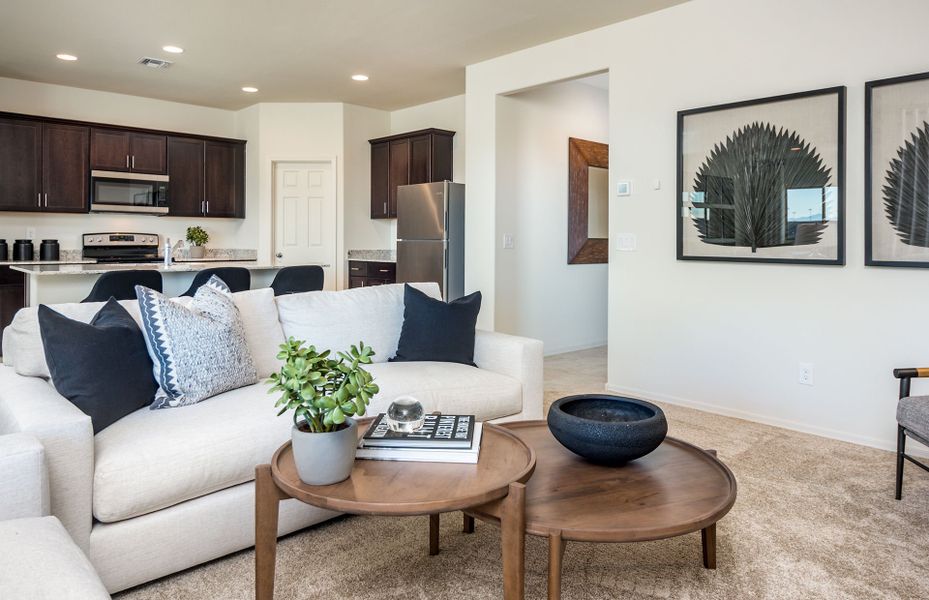Representative furnished interior of a home built from the Lavender by Centex in Entrada La Coraza at Rancho Sahuarita, Sahuarita (Image 14).