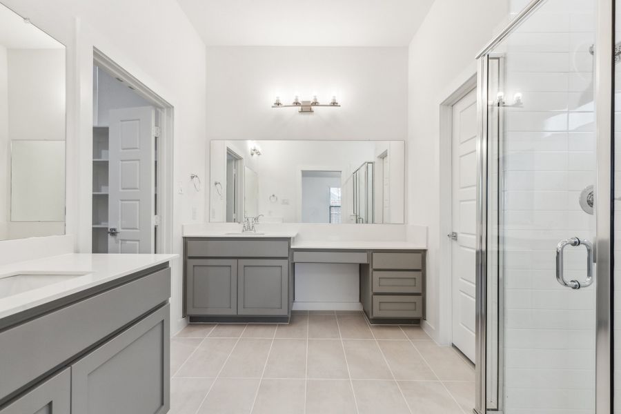 Primary Bathroom in the Gilmour II home plan by Trophy Signature Homes – REPRESENTATIVE PHOTO