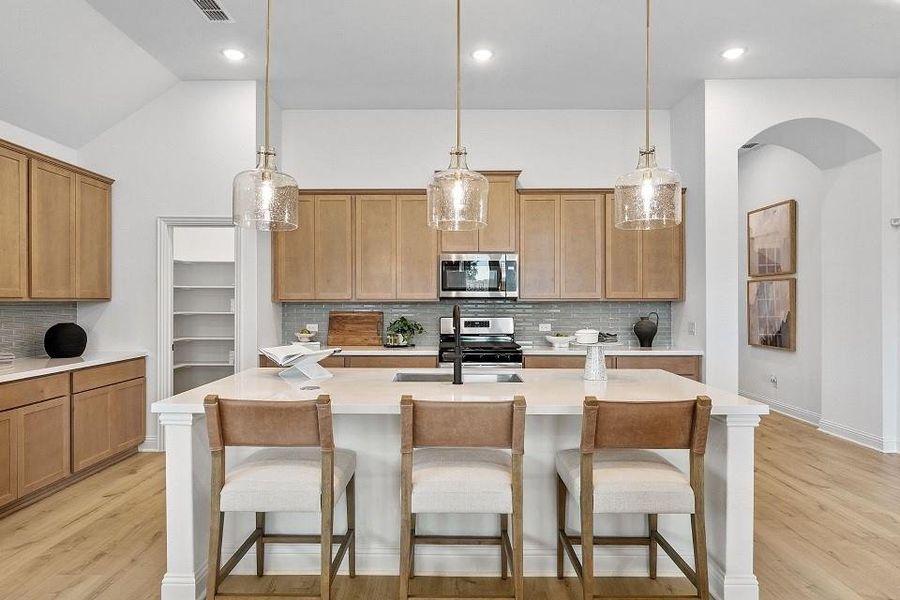 Furnished interior view inside a new home in Hulen Trails, Fort Worth (Image 6). Furnished interior view inside a new home in Hulen Trails, Fort Worth (Image 6).