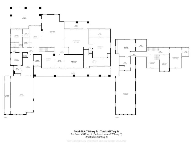 8,237 livable square feet with the heated and cooled 2nd floor gym/flex room above the separate additional 2 garage/workshop