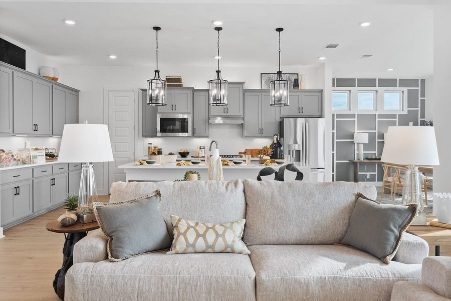 Furnished interior view inside a new home in Lariat, Liberty Hill (Image 9).