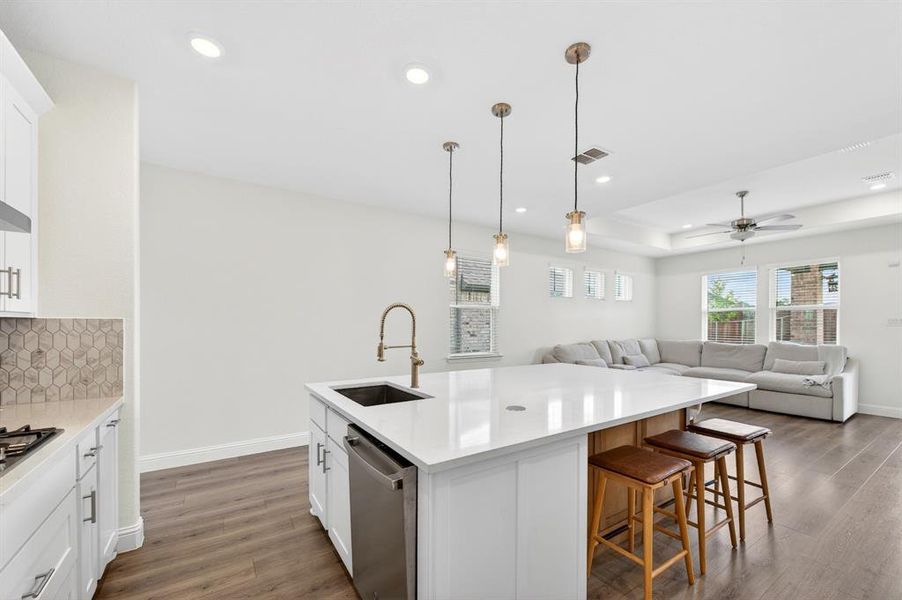 Overlooks living room