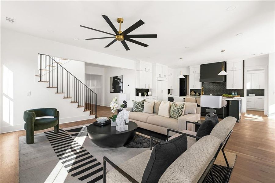 Furnished interior view inside a new home in , Atlanta (Image 14). Furnished interior view inside a new home in , Atlanta (Image 14).