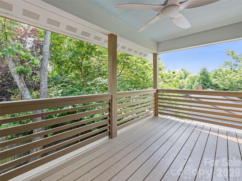 Exterior details and patio area of a home in , Asheville (Image 27).