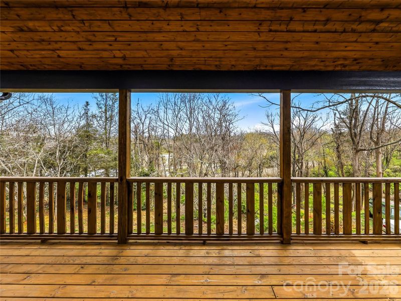 Exterior details and patio area of a home in , Asheville (Image 29).