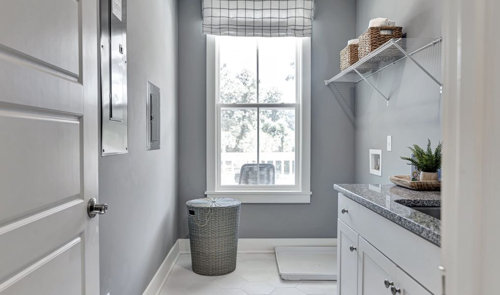 Laundry room with storage