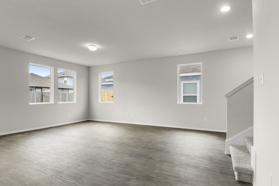 Representative unfurnished interior of a home built from the Azalea 2265 by Brohn Homes in Azalea, Pattison (Image 12). Representative unfurnished interior of a home built from the Azalea 2265 by Brohn Homes in Azalea, Pattison (Image 12).