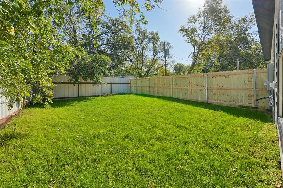 View of fenced backyard View of fenced backyard