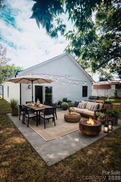 Back Patio with suggested staging.