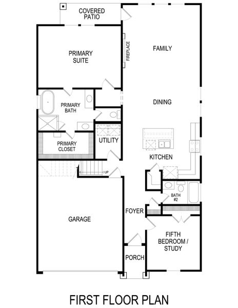 2D floor plan layout for the Tyler F by First Texas Homes in Brookfield, Melissa, TX (Image 5). 2D floor plan layout for the Tyler F by First Texas Homes in Brookfield, Melissa, TX (Image 5).
