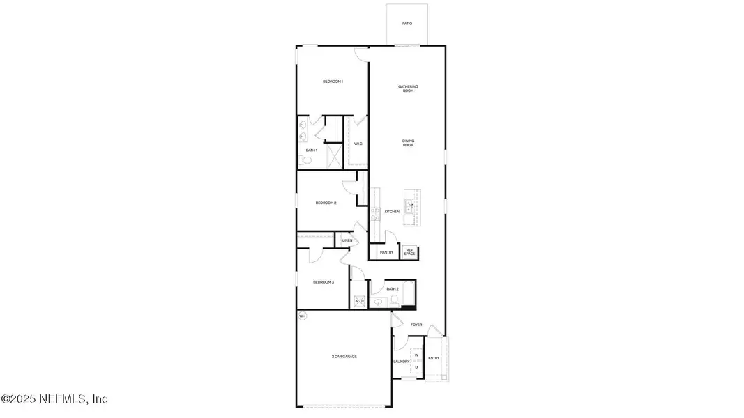 2D floor plan layout of this home in Rookery, Green Cove Springs, FL (Image 4).