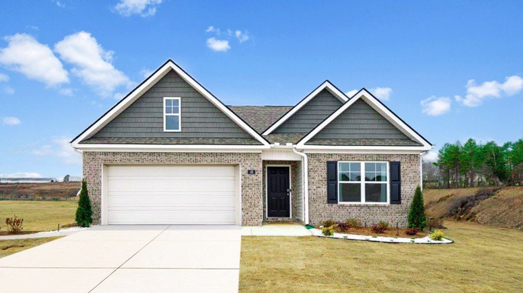 Front exterior of a new home in Fox Hollow, Dalton, GA, highlighting curb appeal (Image 22).