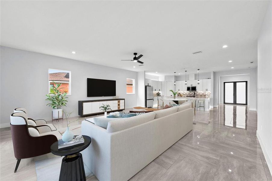 Furnished interior view inside a new home in , Palmetto (Image 6). Furnished interior view inside a new home in , Palmetto (Image 6).