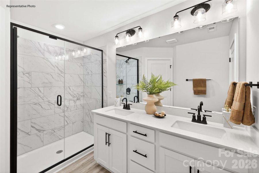 Furnished interior view inside a new home in The Townes at Lake Norman, Mooresville (Image 18).