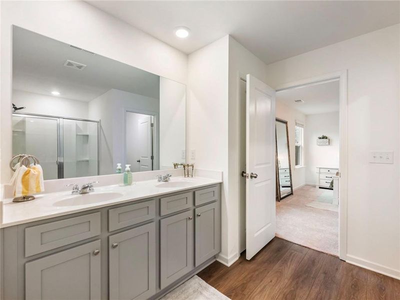 Furnished interior view inside a new home in Creekside at Farmers Crossing, Ball Ground (Image 15). Furnished interior view inside a new home in Creekside at Farmers Crossing, Ball Ground (Image 15).