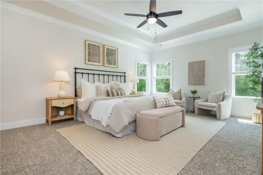 Furnished interior view inside a new home in , Flowery Branch (Image 50).