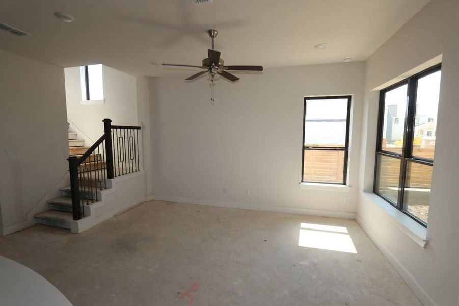 Spacious, unfurnished interior of a new home in Indigo 35’ Homesites, Richmond (Image 6). Spacious, unfurnished interior of a new home in Indigo 35’ Homesites, Richmond (Image 6).