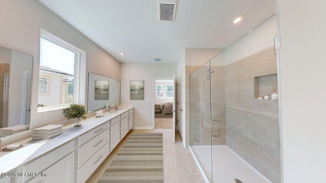 Furnished interior view inside a new home in Lakes at Bella Lago, Green Cove Springs (Image 11). Furnished interior view inside a new home in Lakes at Bella Lago, Green Cove Springs (Image 11).