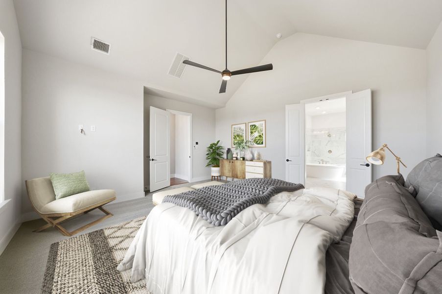 Furnished interior view inside a new home in Park Place - 80' Lots, Prosper (Image 15).