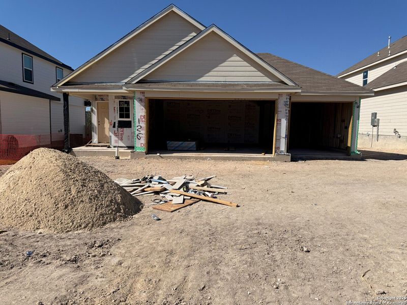 In-progress construction of a new home in Hunters Ranch, San Antonio, TX (Image 25).