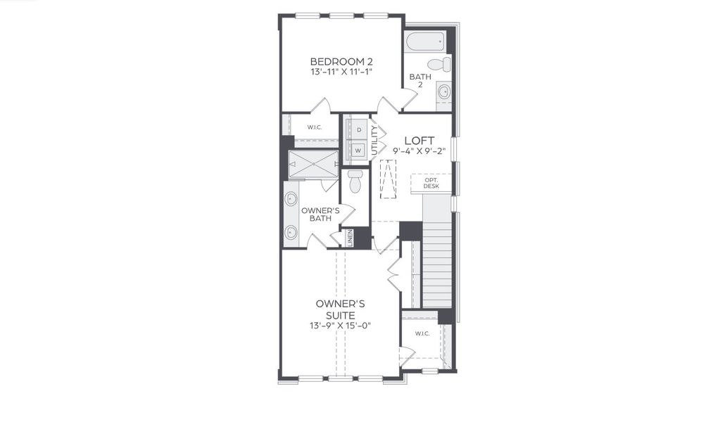 2D floor plan layout of this home in The Preserve on the Park, Addison, TX (Image 5). 2D floor plan layout of this home in The Preserve on the Park, Addison, TX (Image 5).