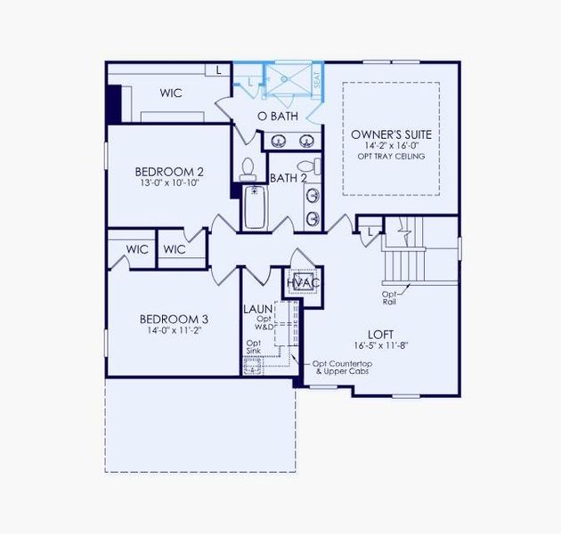 2D floor plan layout of this home in Hunters Creek, Flowery Branch, GA (Image 5).