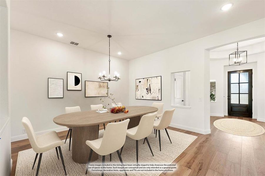 Furnished interior view inside a new home in Abe's Landing, Granbury (Image 7).
