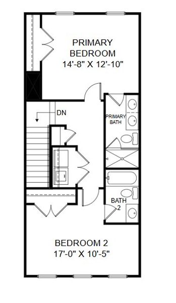 2D floor plan layout for the The Parker by Stanley Martin Homes in Westpark at Cane Bay, Summerville, SC (Image 6). 2D floor plan layout for the The Parker by Stanley Martin Homes in Westpark at Cane Bay, Summerville, SC (Image 6).