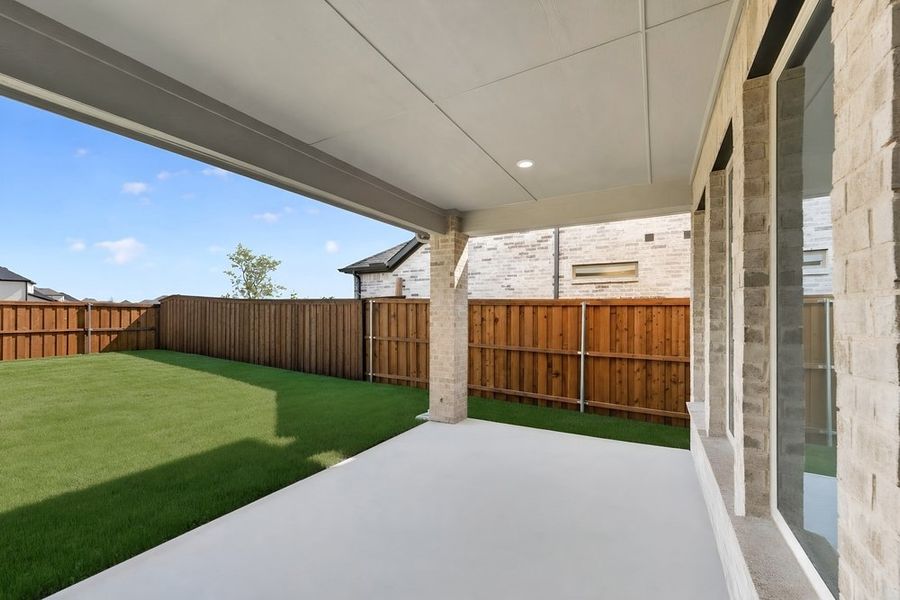 Exterior details and patio area of a home in Cross Creek Meadows, Celina (Image 3).