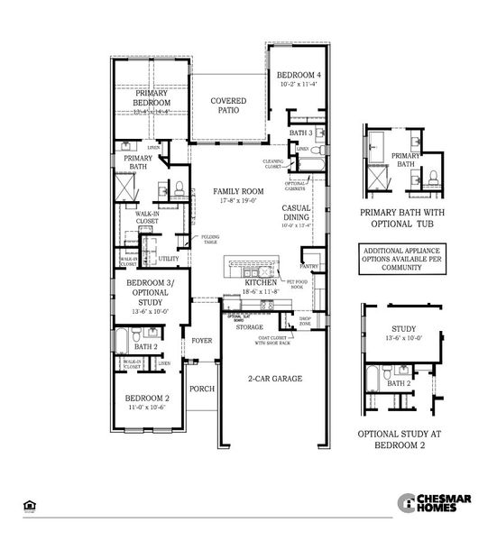 2D floor plan layout for the Summerton – 55′ Lot by Chesmar Homes in Attwater, Waller, TX (Image 4). 2D floor plan layout for the Summerton – 55′ Lot by Chesmar Homes in Attwater, Waller, TX (Image 4).